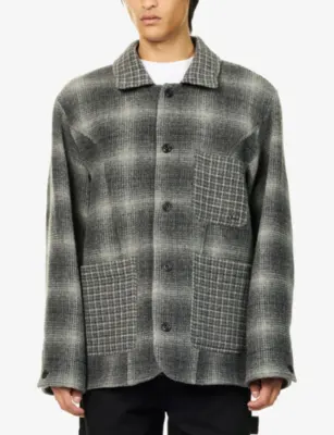 NICHOLAS DALEY Rebel Chore Waffle Wool Coat detail 3