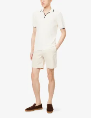 ORLEBAR BROWN Horton Stripe-Trim Wool Polo Shirt detail 2
