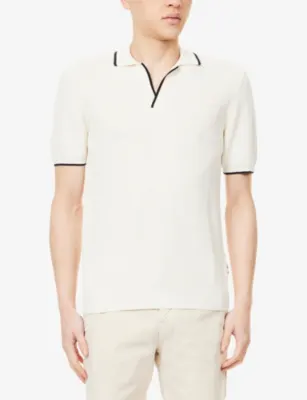 ORLEBAR BROWN Horton Stripe-Trim Wool Polo Shirt detail 3