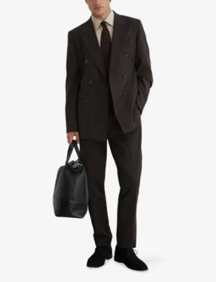 REISS Dream Tailored Wool-Blend Double-Breasted Blazer detail 2