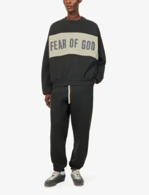 FEAR OF GOD ESSENTIALS Classic Fleece Cotton-Jersey Jogging Bottoms detail 2