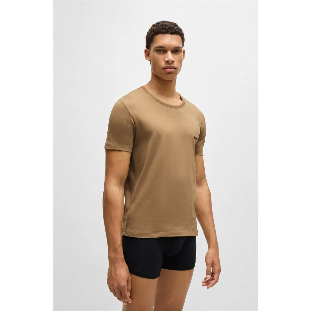 Boss Mens BOSS Bodywear 3 Pack Premium Cotton T-Shirts - Crew Neck detail 2