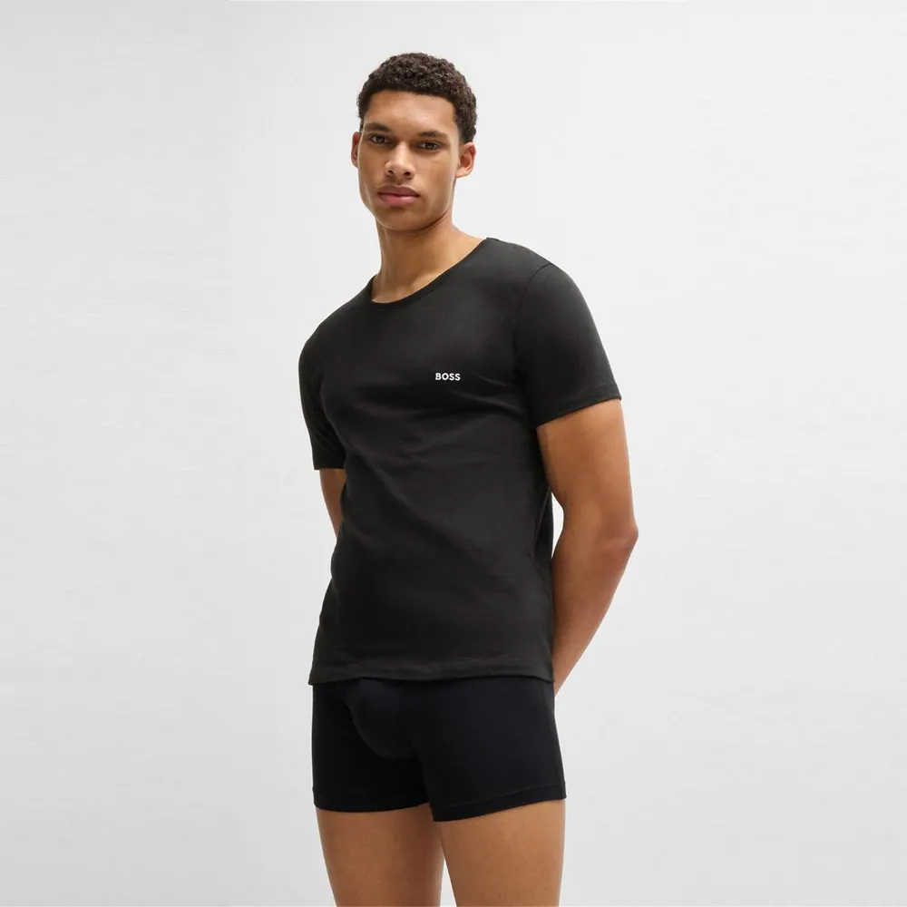 Boss Mens BOSS Bodywear 3 Pack Premium Cotton T-Shirts - Crew Neck detail 3