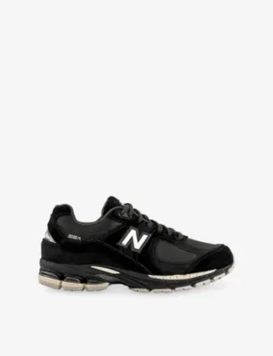 NEW BALANCE 2002 Suede and Mesh Trainers - 11.5 in BLACK BLACK CREAM – Mens | Trainers | Lace up trainers