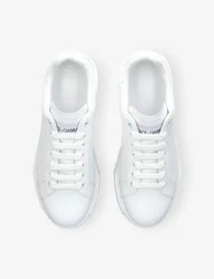 DOLCE & GABBANA Portofino Clean Leather Trainers - EUR 42.5 / 8.5 UK MEN in White, additional product view 2