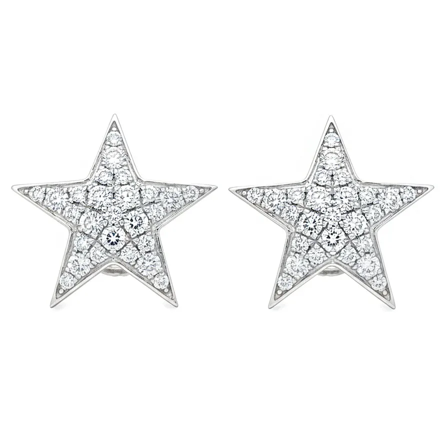 ANNA - CONSCIOUS DIAMONDS Star Diamond Earrings 71055 in White Gold – Earrings