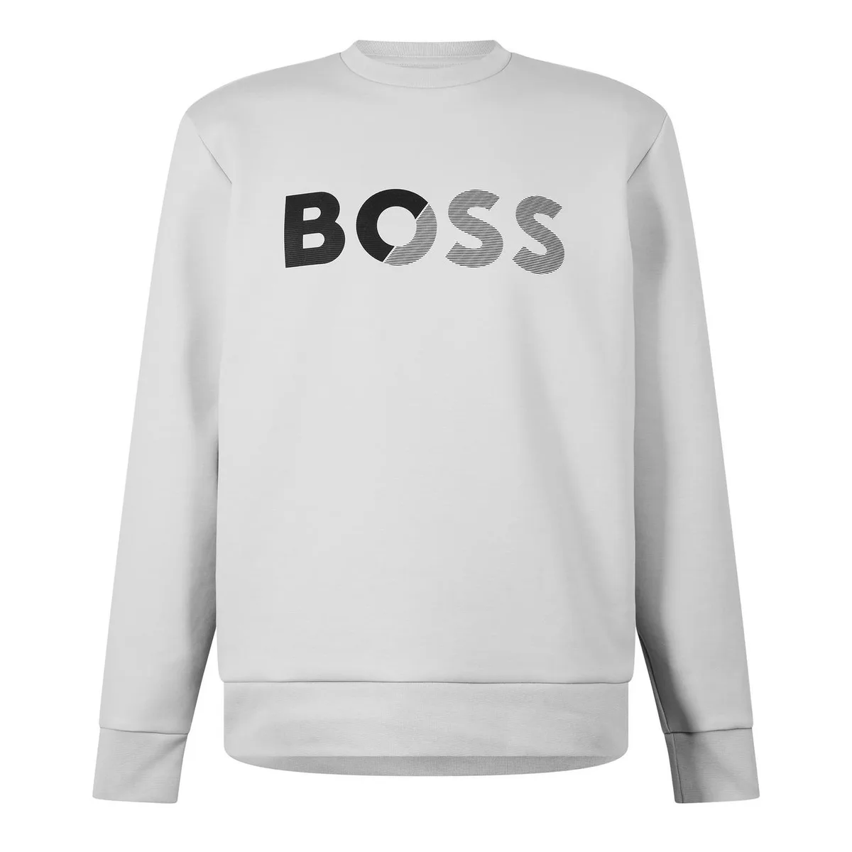 Boss Men's Salbo Logo Cotton Long Sleeve Crew Sweatshirt