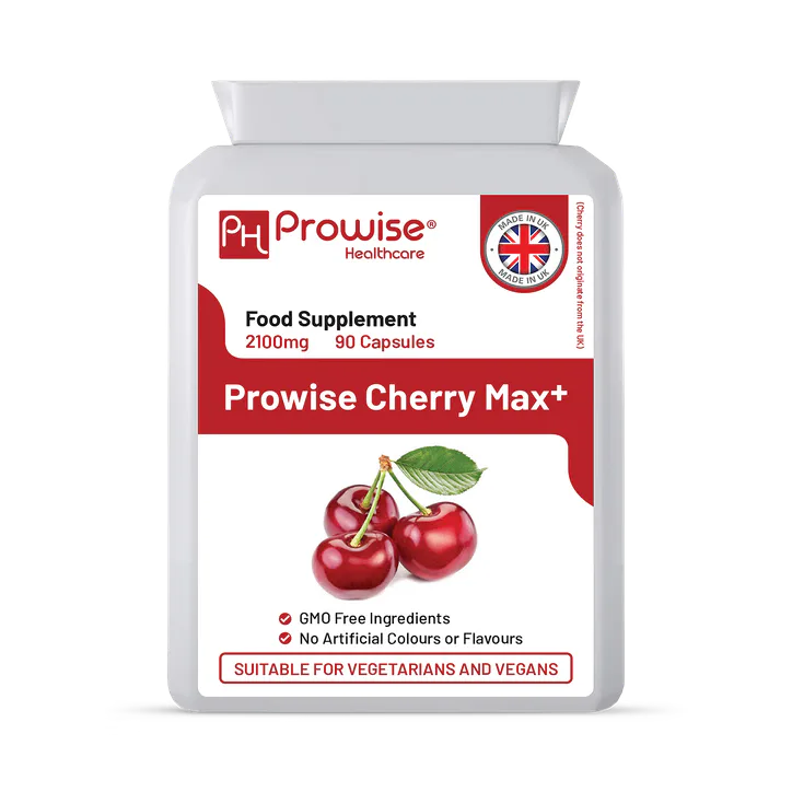 Prowise Healthcare Cherry Max+ 2100mg Montmorency Cherry Added with Black Cherry I 90 Vegan Capsules