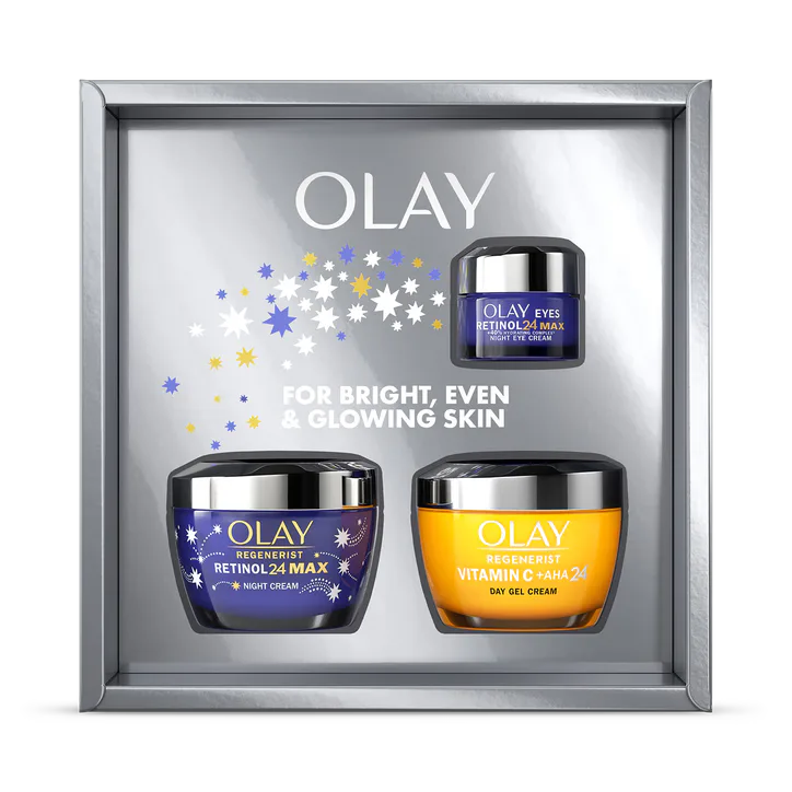 Olay Giftset Vit C+AHA24, Retinol24 Max Face Cream + Eye Cream