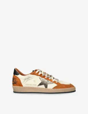 GOLDEN GOOSE Ballstar 83405 Leather Trainers - EUR 42 / 8 UK MEN in TAN COMB – Mens | Trainers | Lace up trainers