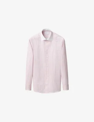 ETON Signature Twill Striped Slim-Fit Cotton Shirt - LIGHT BLUE - 15.75 detail 2
