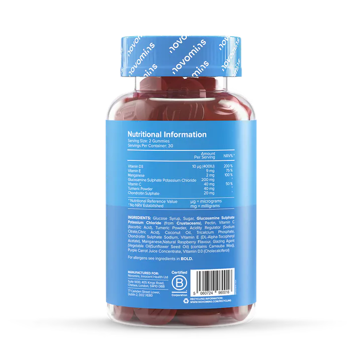 Novomins Joint Raspberry Flavoured 60 Gummies detail 3