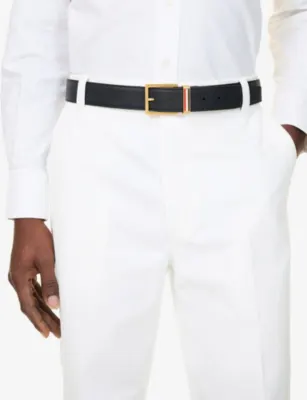 THOM BROWNE Grained-Leather Belt - 34 detail 2