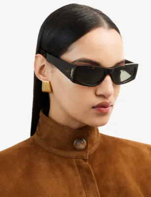 SAINT LAURENT YS000621 SL M140 Rectangle-Frame Acetate Sunglasses detail 2