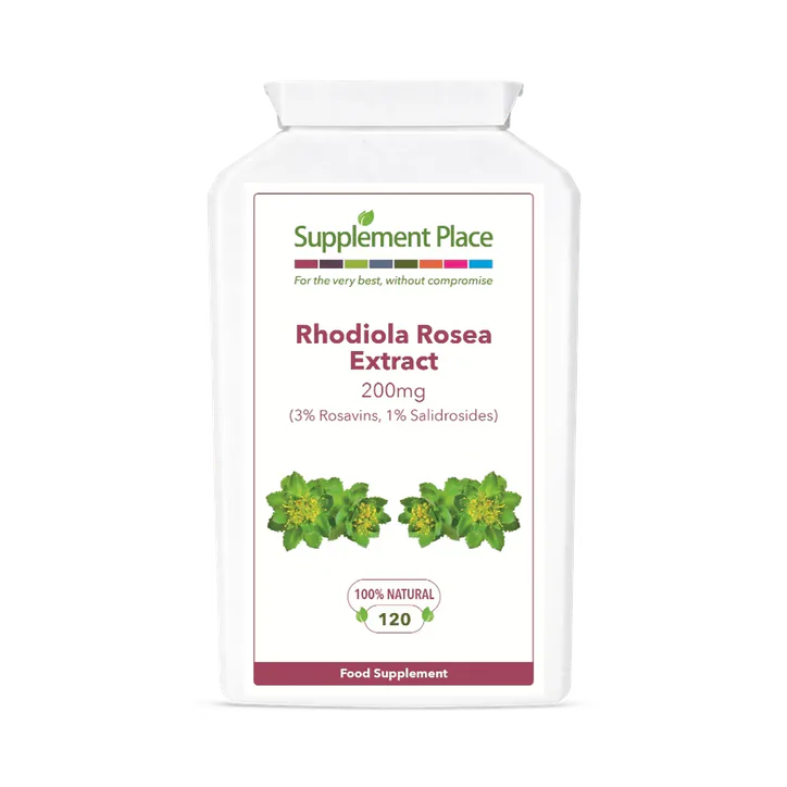 Supplement Place Rhodiola Rosea Root Extract | 200mg - 3% Rosavins | 120 Capsules