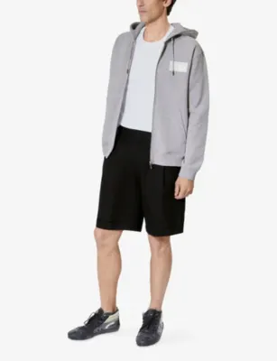 THE KOOPLES Branded Zip-Up Cotton-Jersey Hoody detail 2