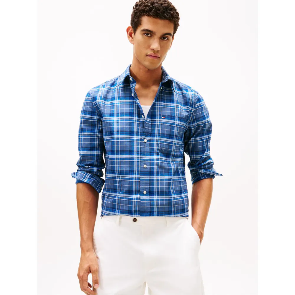 Tommy Hilfiger Men's Check Oxford Long Sleeve Patterned Shirt detail 2