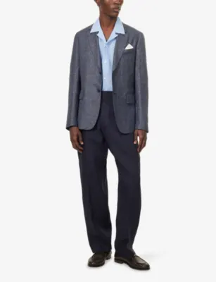 PAUL SMITH Regular-Fit Linen Trousers detail 2