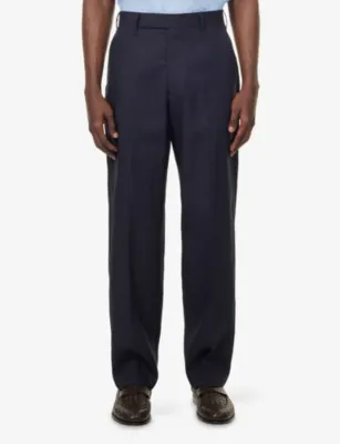 PAUL SMITH Regular-Fit Linen Trousers detail 3