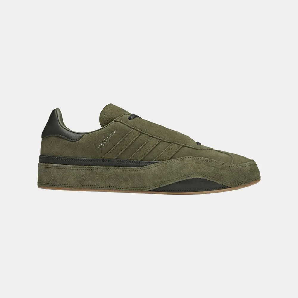 Y3 Gazelle Trainers in Olive – Footwear