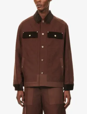 CASABLANCA Workwear Safari Monogram-Print Cotton Jacket detail 3