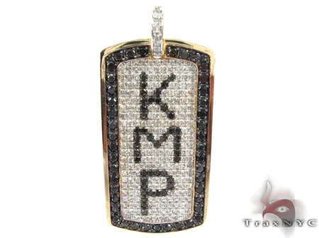 RINA - For Him CUSTOM Custom Pave Diamond Dog Tag 1 30789 in Rose Gold – Pendant