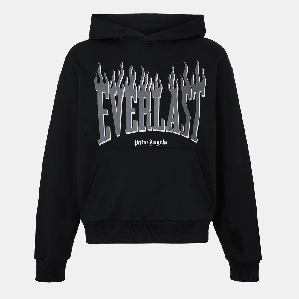 Palm Angels X Everlast X Everlast Hoodie in Black Grey – Clothing