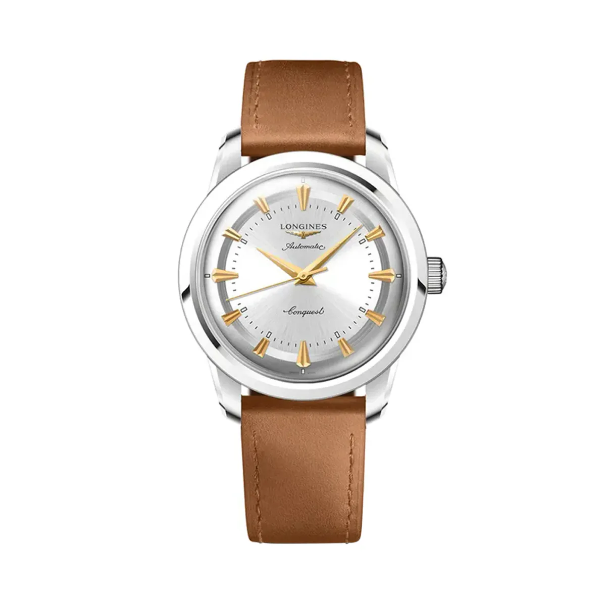 Longines Conquest Heritage 38mm Mens Watch Silver