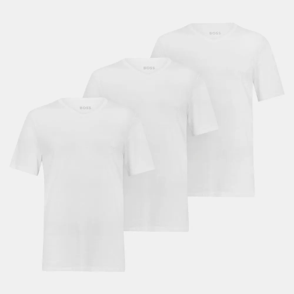 Boss Mens BOSS Bodywear 3 Pack T-Shirts - Soft Breathable Fabric with Logo Detail