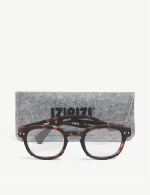 IZIPIZI #C Tortoiseshell round-frame reading glasses +2, additional product view 2