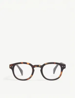 IZIPIZI #C Tortoiseshell round-frame reading glasses +2 – Mens | Glasses