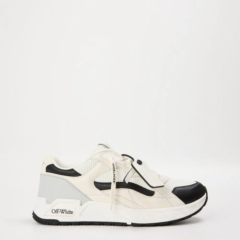 Off White Men's Kick- Panelled Chunky Leather Lace Up Low-Top Trainers