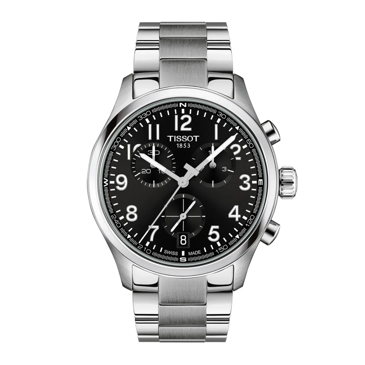 Tissot Chrono L 42mm Mens Watch Stainless Steel Black