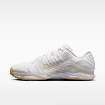 Nike Vapor 12 Men's Hard Court Tennis Shoes - White/Summit White/Linen/Light Orewood Brown