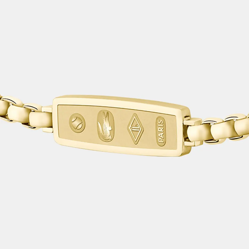 Lacoste Lacoste Mens District Gold IP Reversible Pendant Bracelet detail 3