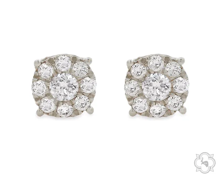 ANNA - CONSCIOUS DIAMONDS 14K Gold Diamond Earrings 64902 in White Gold – Earrings