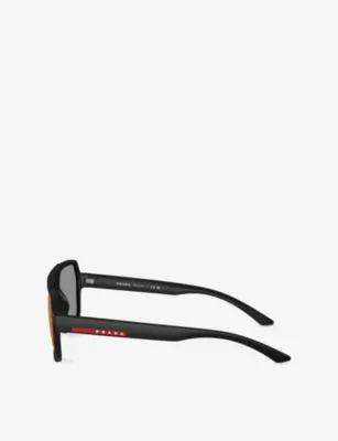 PRADA LINEA ROSSA PS A06S Pilot-Frame Injected Sunglasses detail 3