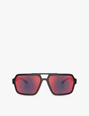 PRADA LINEA ROSSA PS A06S Pilot-Frame Injected Sunglasses