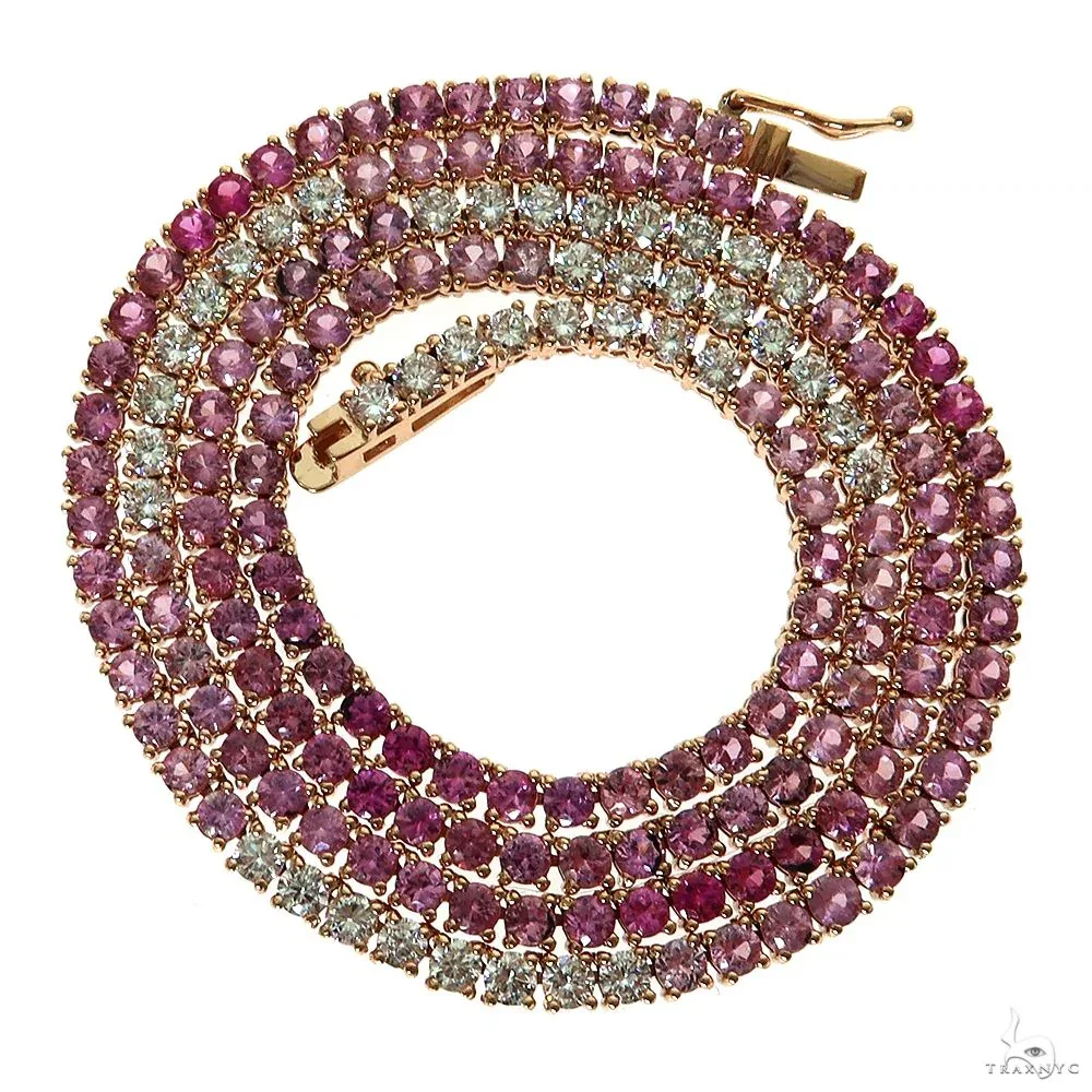 AHMED - MOON JEWELRY Diamond Blossom Tennis Chain 69879 in Rose – Chain