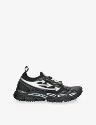 OFF-WHITE C/O VIRGIL ABLOH Be Right Back Woven Trainers - EUR 42 / 8 UK MEN in BLACK/COMB – Mens | Trainers | Lace up trainers