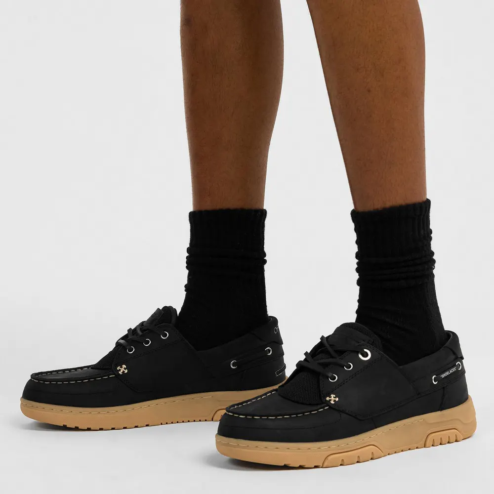 Off White Men's Loafers in Black/Beige, additional product view 3