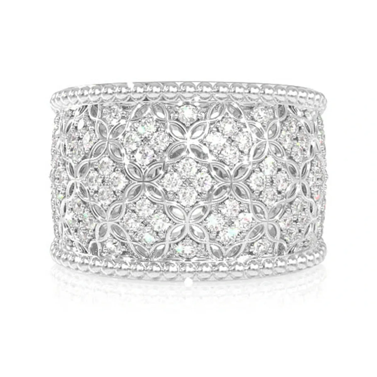 For Him Wide Milgrain Diamond Ring in Rose Gold / Natural Diamond – Ring