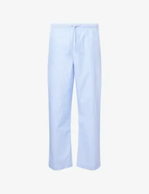 DEREK ROSE James Stripe Cotton Pyjama Trousers