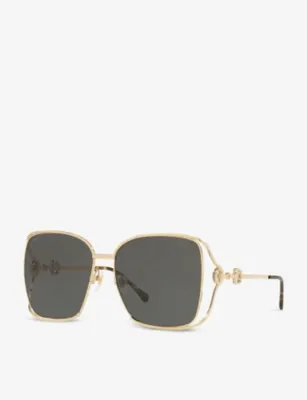 GUCCI GG1020S square-frame metal sunglasses detail 2