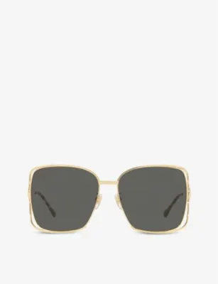 GUCCI GG1020S square-frame metal sunglasses