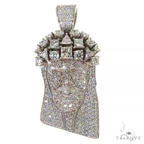 RINA - For Him DISCORD MAX Medium Jesus Head Diamonds on The Crown Pendant 68011 in Rose Gold – Pendant