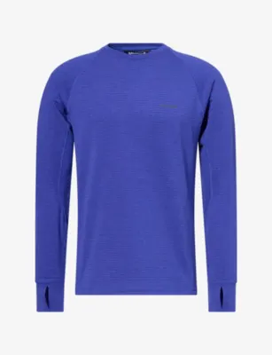 SALOMON Essential Long-Sleeve Crewneck Woven Top in CLEMATIS BLUE – Mens | Tops & t-shirts | Sweatshirts