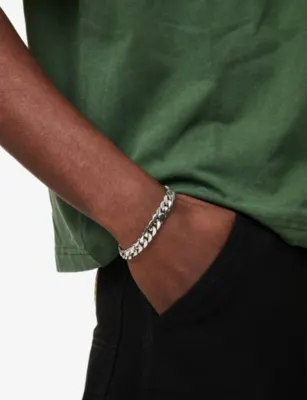 DARKAI White Cuban 18ct Gold-Plated Stainless-Steel Bracelet - 20CM detail 2