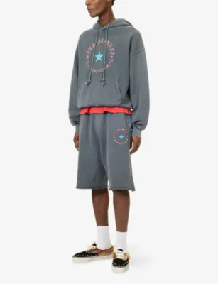 TWOJEYS Keep It Real Studded Graphic Cotton-Jersey Hoody detail 2