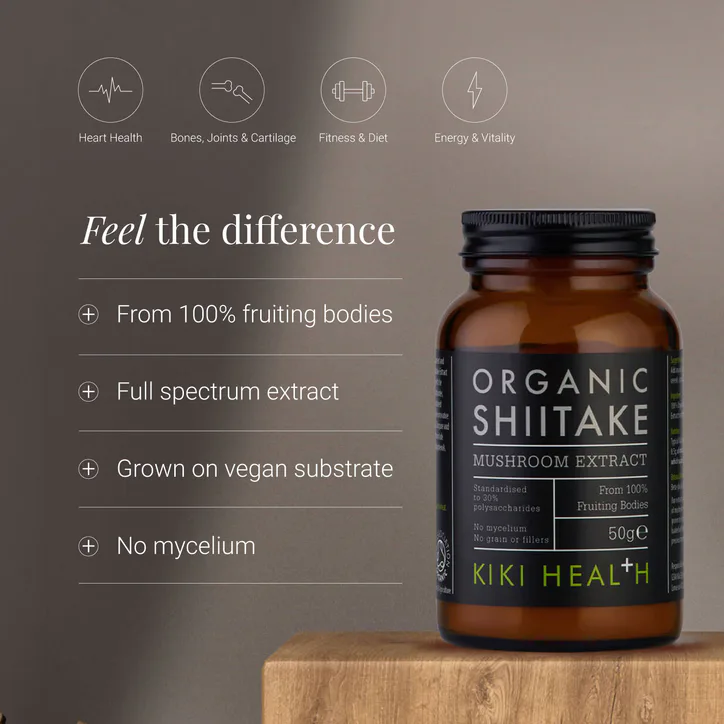KIKI HEALTH Organic Shiitake Mushroom Extract Powder - 50g detail 2